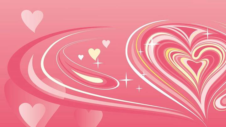 Artistic Heart And Pink Background